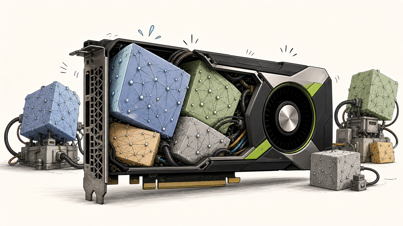 Oversized model blocks being crammed into a realistic GPU