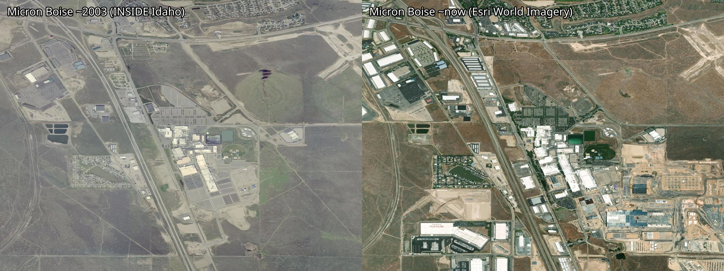 Micron Boise campus around 2003